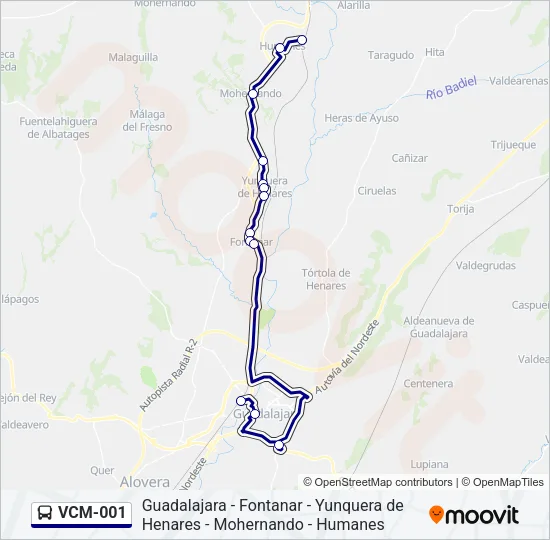 VCM-001 Bus Line Map
