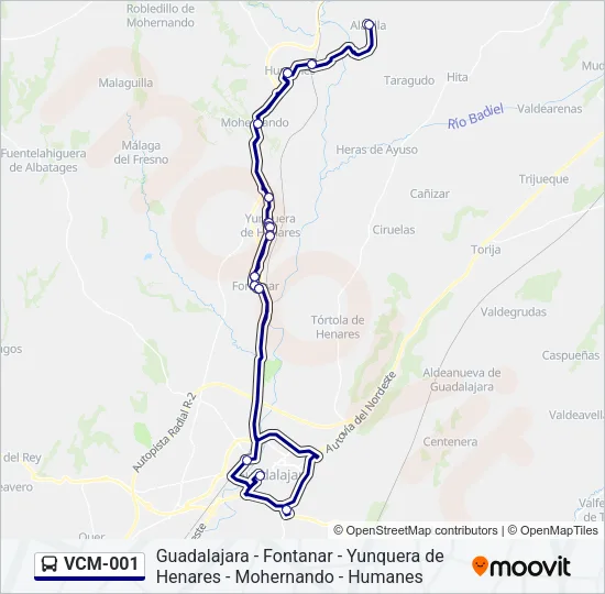 VCM-001 Bus Line Map