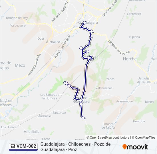 VCM-002 Bus Line Map