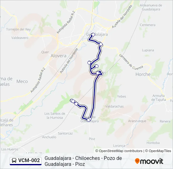 VCM-002 Bus Line Map