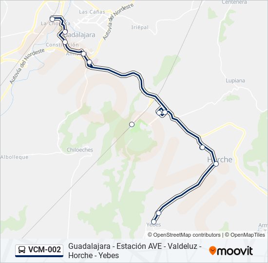 Mapa de VCM-002 de bus