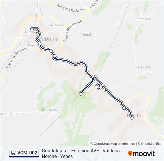 Mapa de VCM-002 de bus