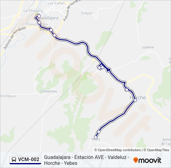 VCM-002 Bus Line Map