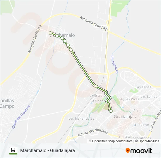 VCM-010.L1 bus Mapa de línia