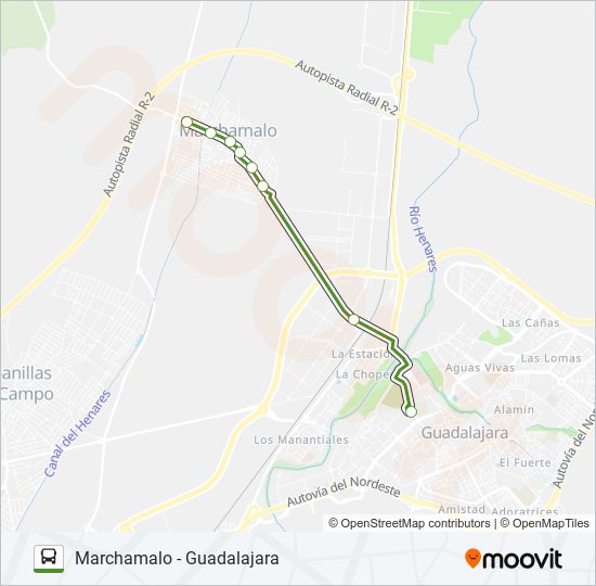 Mapa de VCM-010.L1 de autobús