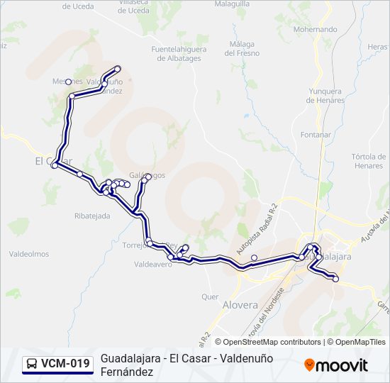 VCM-019 Bus Line Map