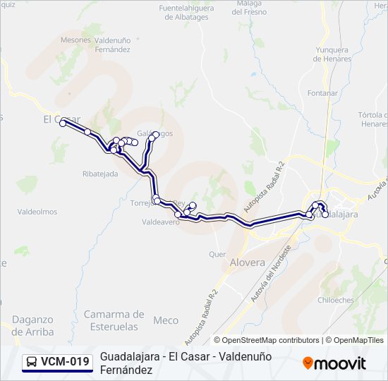 VCM-019 Bus Line Map