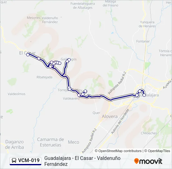 VCM-019 Bus Line Map