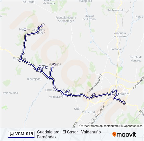 VCM-019 Bus Line Map