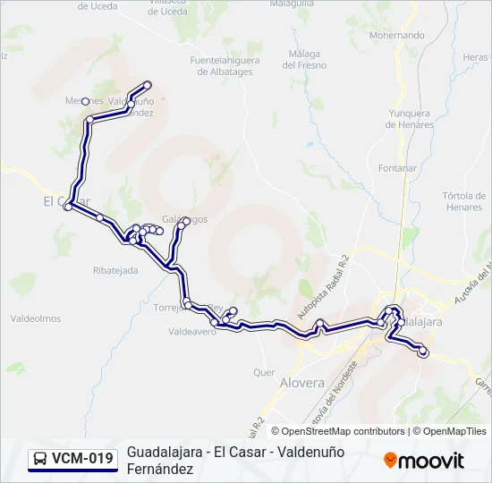 VCM-019 Bus Line Map
