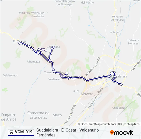 VCM-019 Bus Line Map