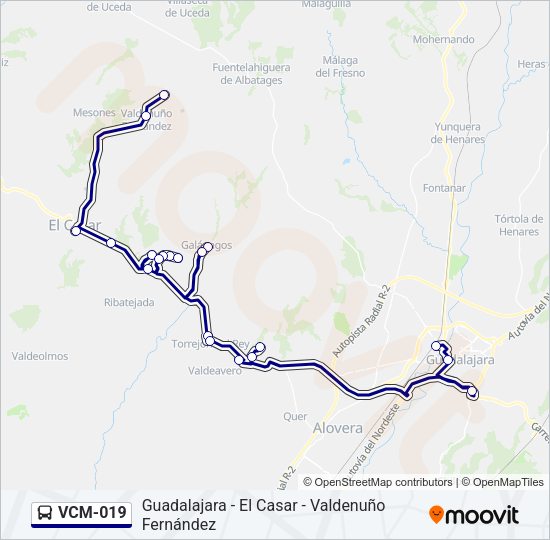 VCM-019 Bus Line Map