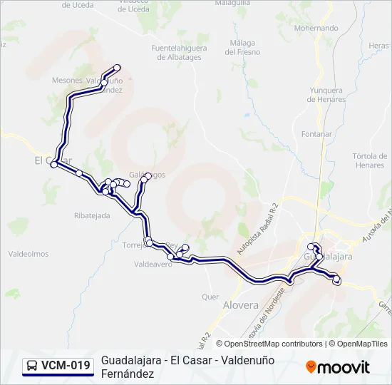 VCM-019 Bus Line Map