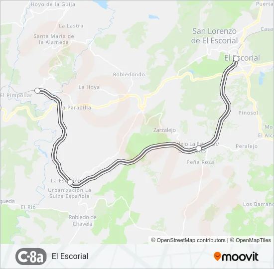 C8A Train Line Map