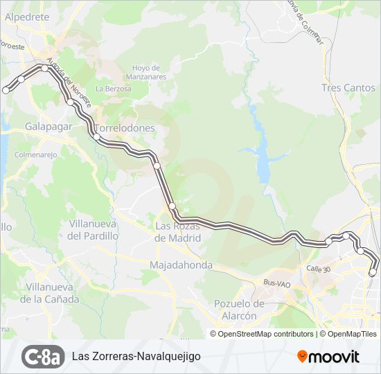 C8A Train Line Map