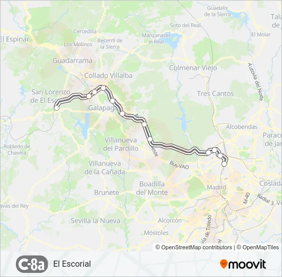 C8A Train Line Map