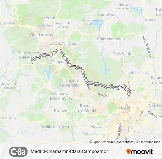 C8A Train Line Map