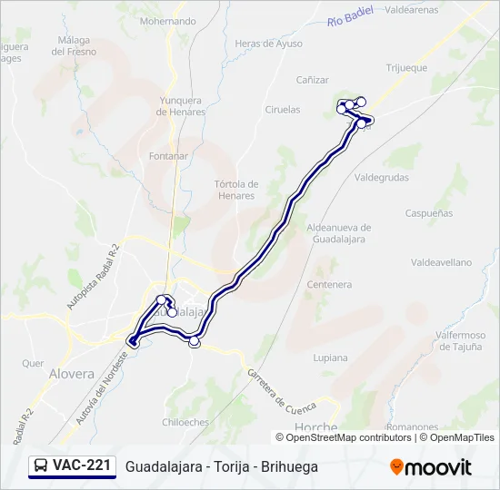 VAC-221 Bus Line Map