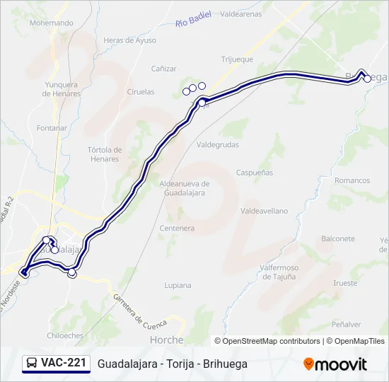 VAC-221 Bus Line Map