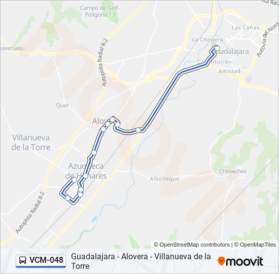 VCM-048 bus Mapa de línia