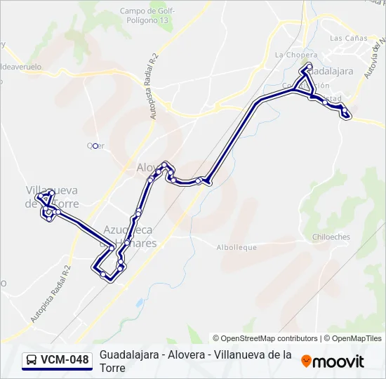 VCM-048 bus Mapa de línia