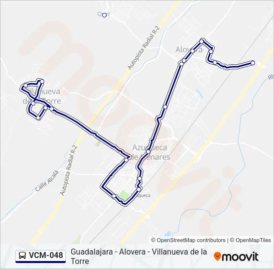 VCM-048 bus Mapa de línia