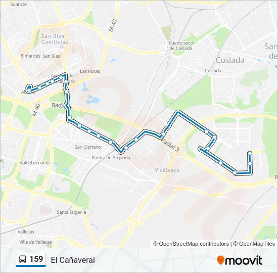 159 Bus Line Map