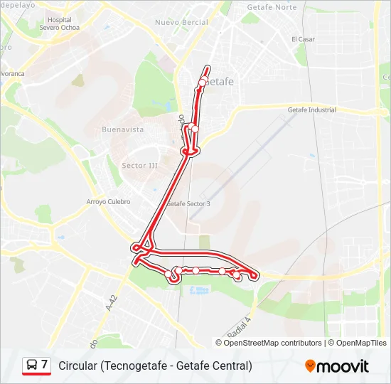7 Bus Line Map