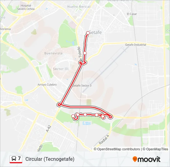 7 Bus Line Map