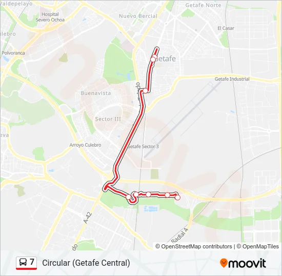 7 Bus Line Map