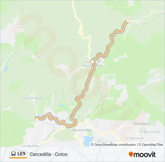 LE9 Bus Line Map