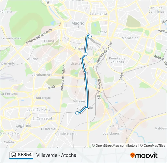 SE854 Bus Line Map