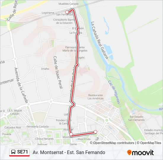 SE71 Bus Line Map