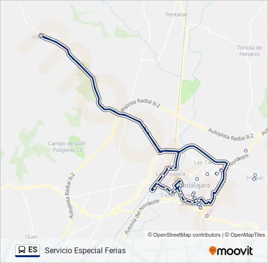 ES Bus Line Map