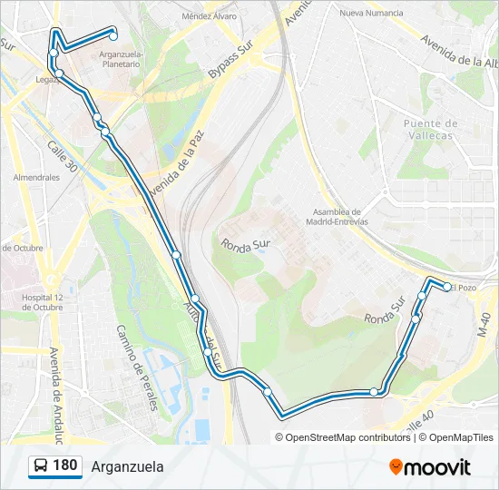180 Bus Line Map