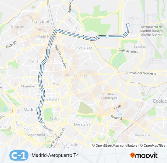 C1 Train Line Map