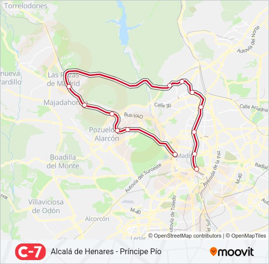 C7 Train Line Map