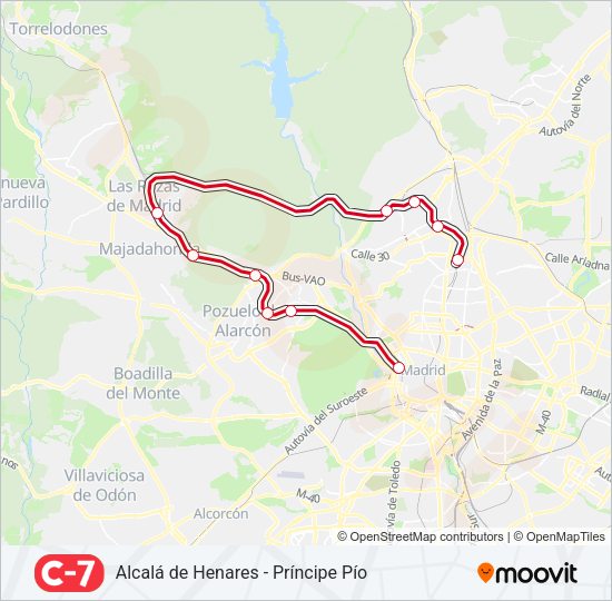 C7 Train Line Map