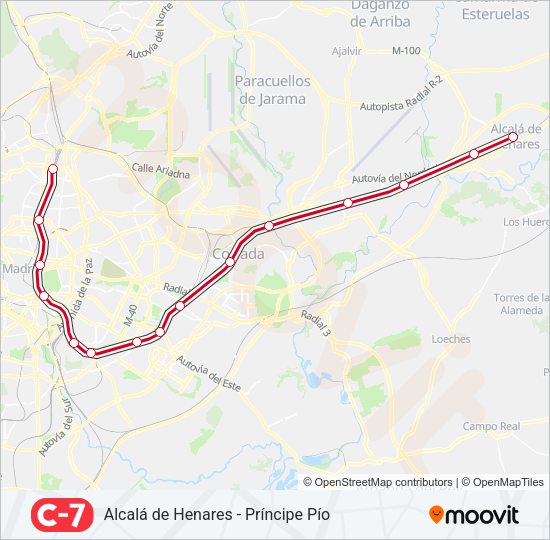 C7 Train Line Map