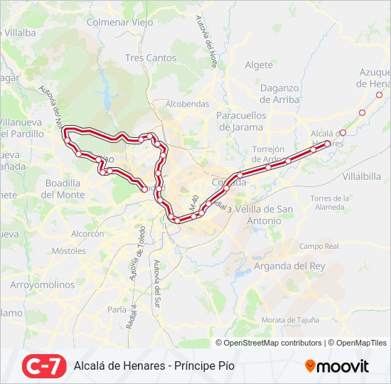 C7 Train Line Map