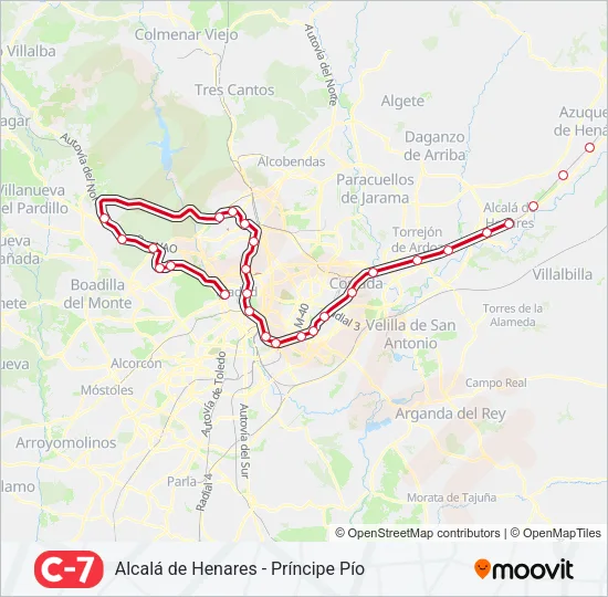 C7 Train Line Map