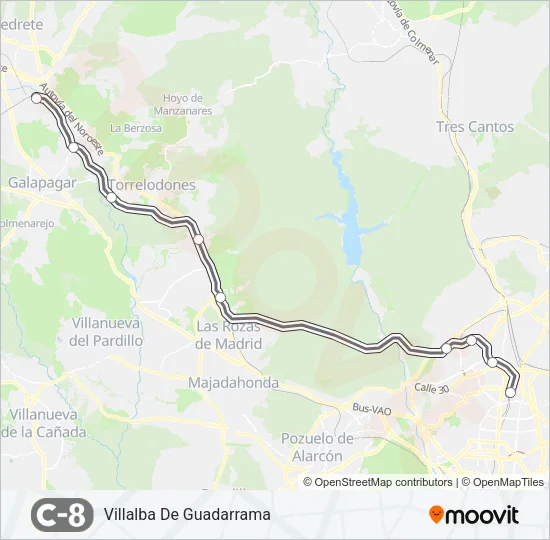 C8 Train Line Map