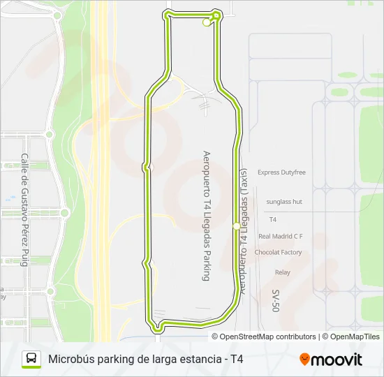 ✈️🅿️ T4 Bus Line Map