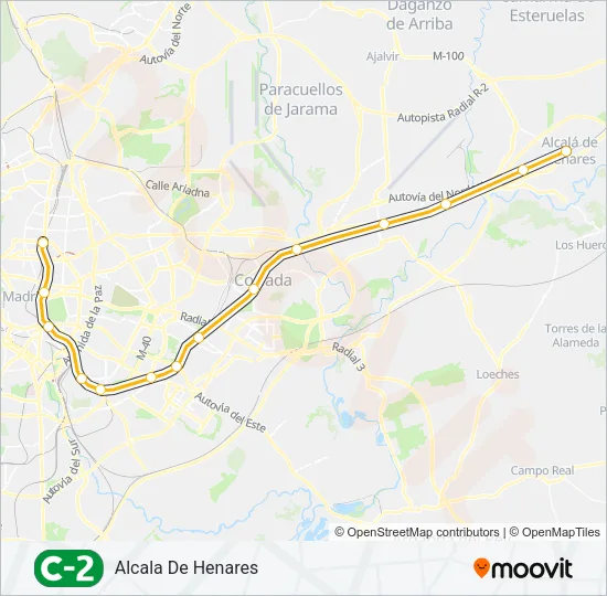 C2 Train Line Map