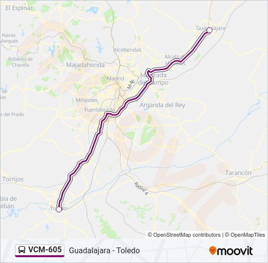 VCM-605 Bus Line Map