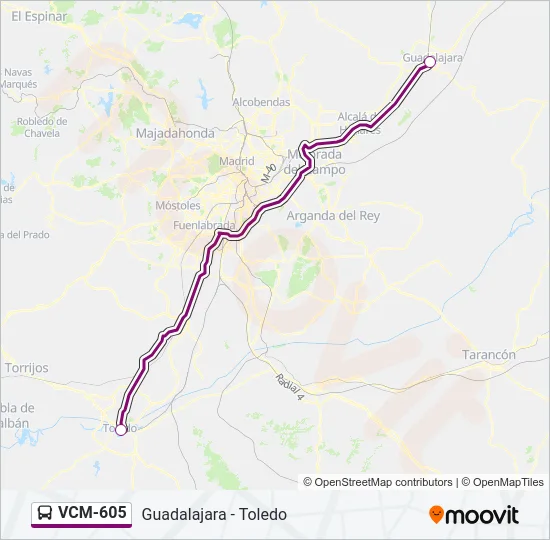 VCM-605 Bus Line Map