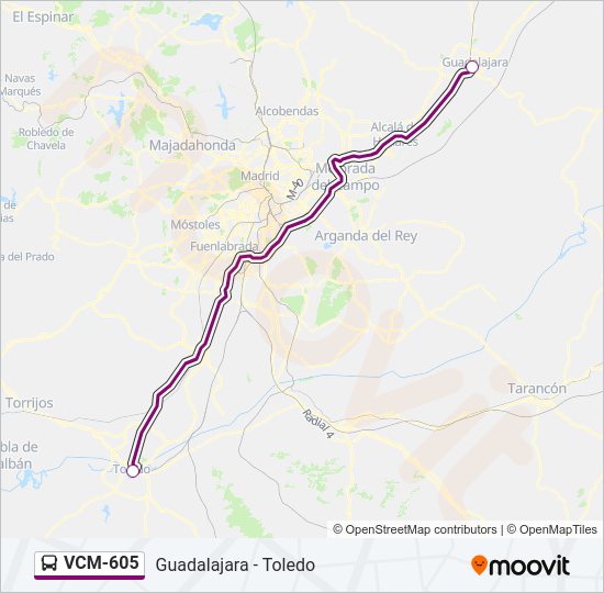 VCM-605 Bus Line Map