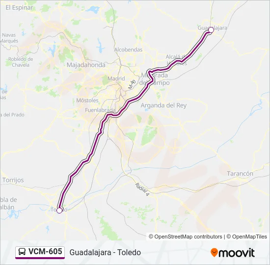 VCM-605 Bus Line Map