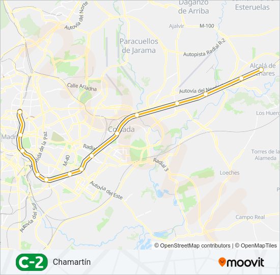 C2 Train Line Map