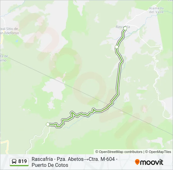 819 Bus Line Map